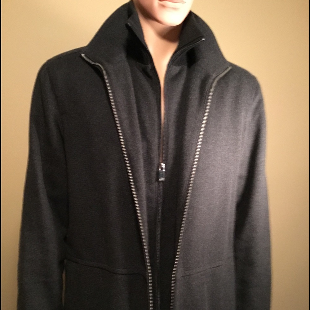 Like new wool blend Marc NY M coat w/knit collar